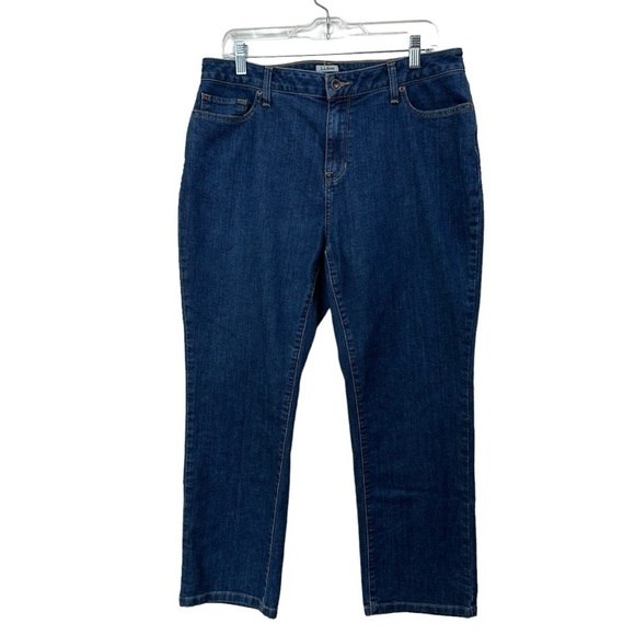 L.L Bean Women’s Classic Fit High Rise Blue Denim Jeans, 16P - Picture 4 of 13